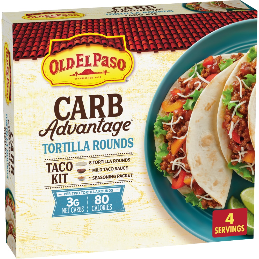 Old El Paso Carb Advantage Tortilla Rounds Taco Kit