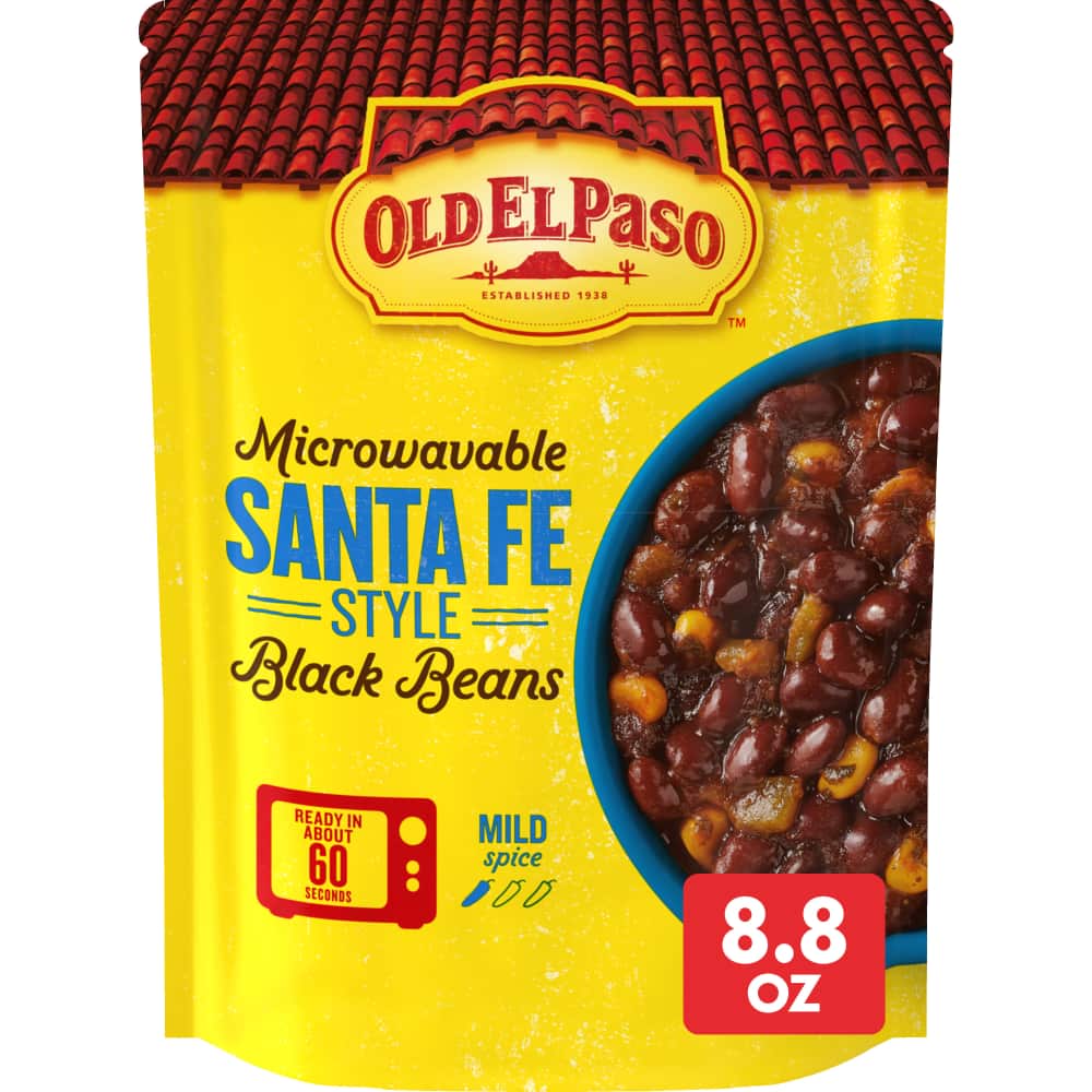Old El Paso Black Beans, Santa Fe Style, Microwavable Pouch