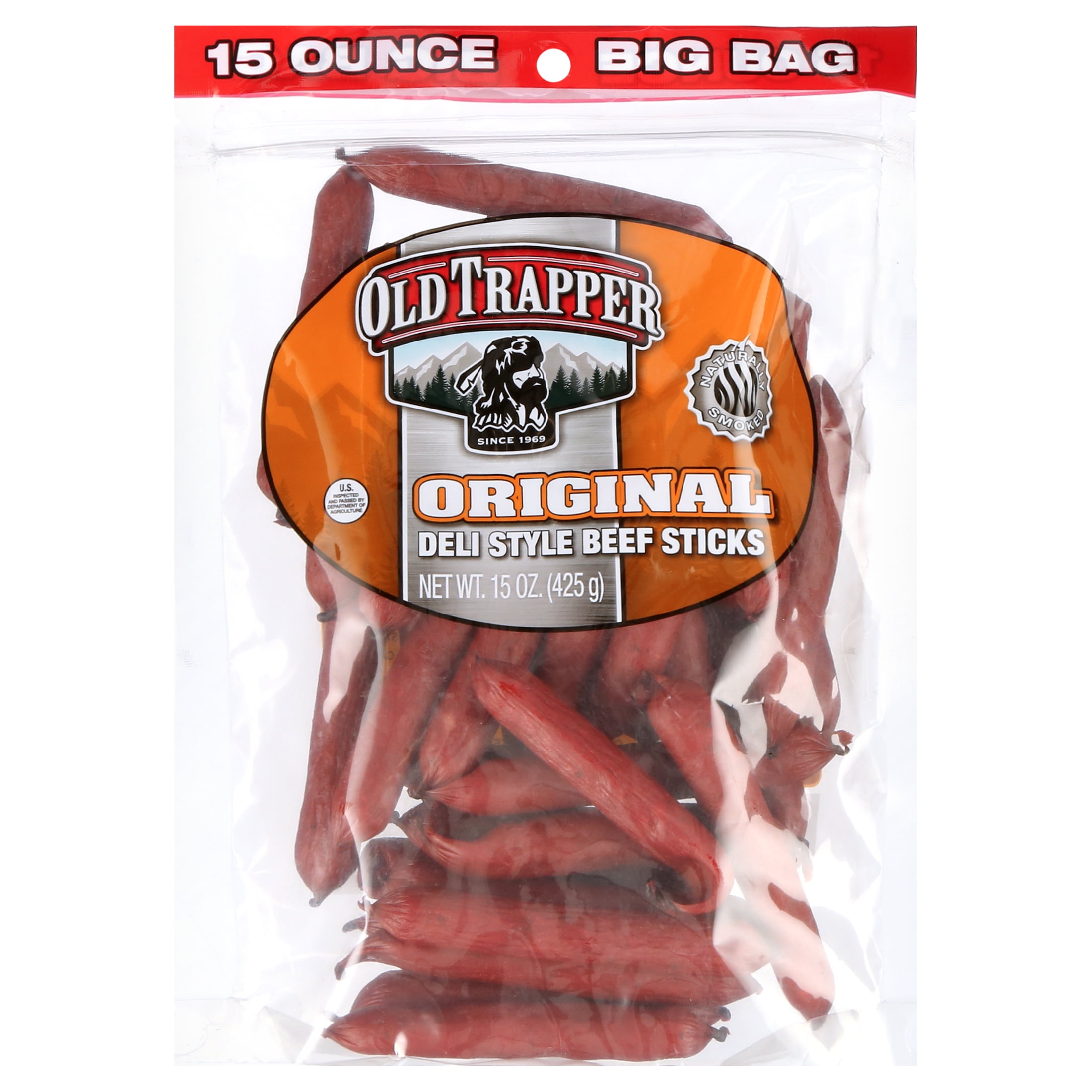 Old Trapper Original Deli Style All Beef Sticks |