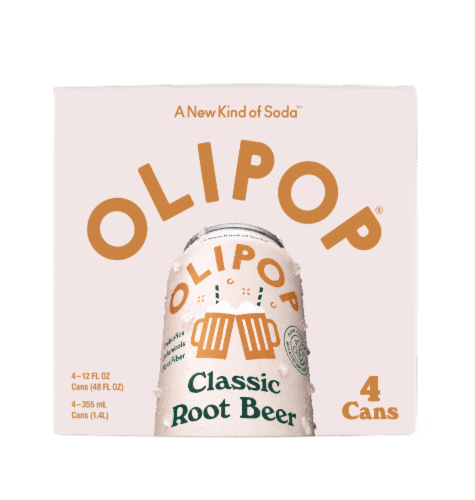 Olipop Prebiotic Soda 4 pk Cans - Classic Root Beer