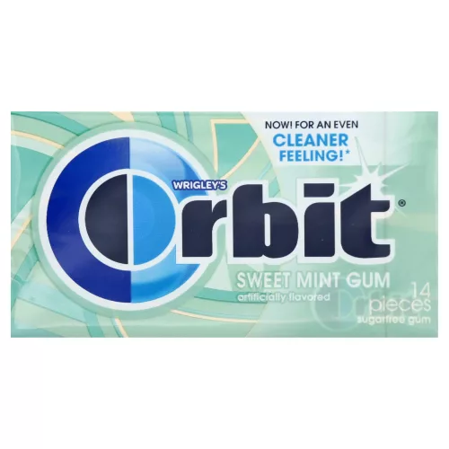Orbit Gum Sweet Mint Sugar Free Chewing Gum, Single Pack - 14 Pieces