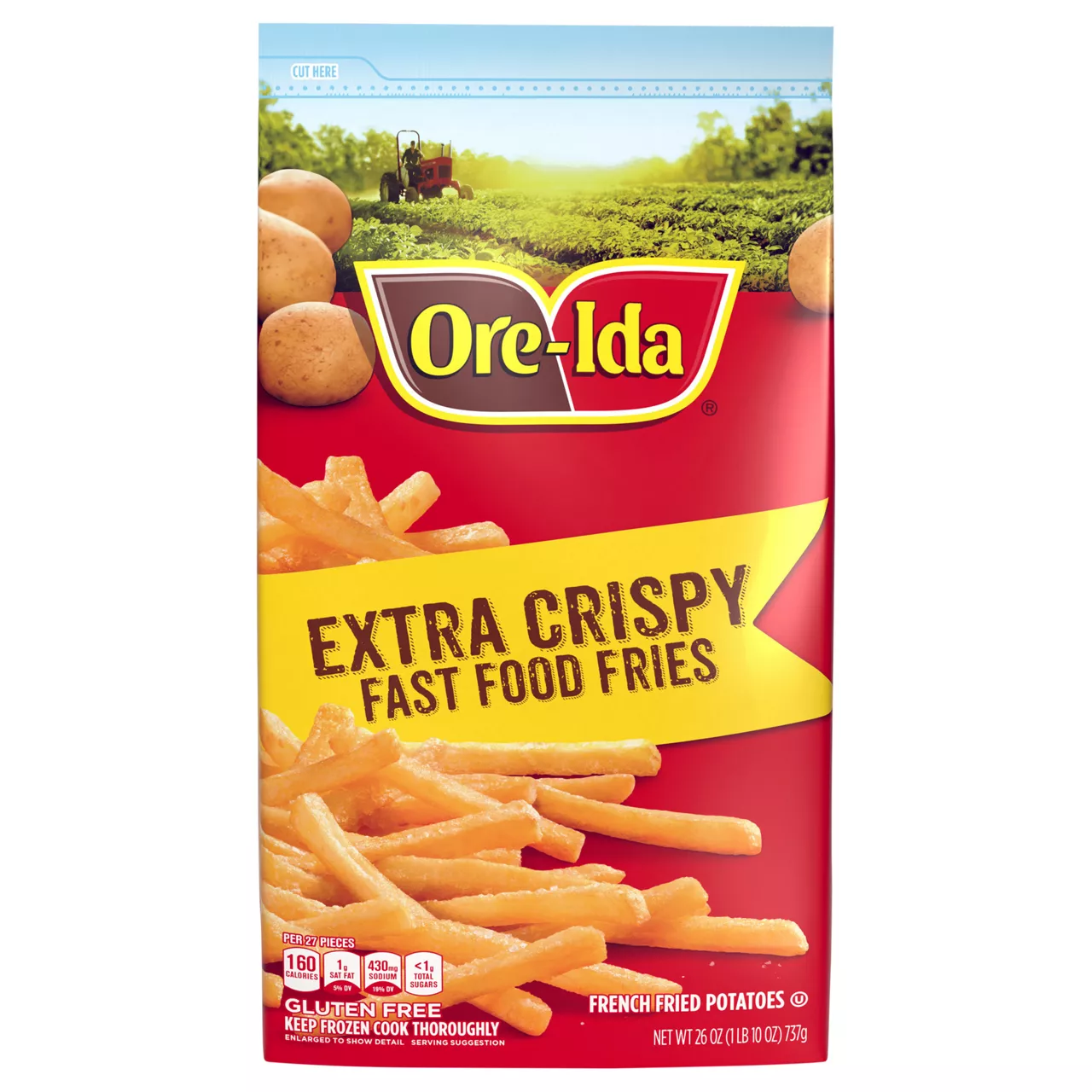 Ore-Ida Extra Crispy Fast Food French Fries Fried Frozen Potatoes