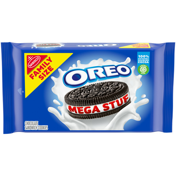 OREO Mega Stuf Chocolate Sandwich Cookies, Family Size