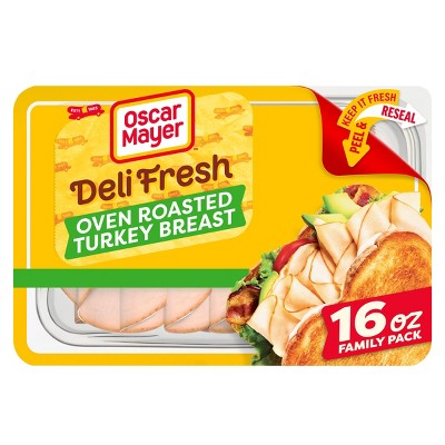 Oscar Mayer Deli Fresh Oven Roasted Turkey Breast Sliced Lunch Meat Family Size