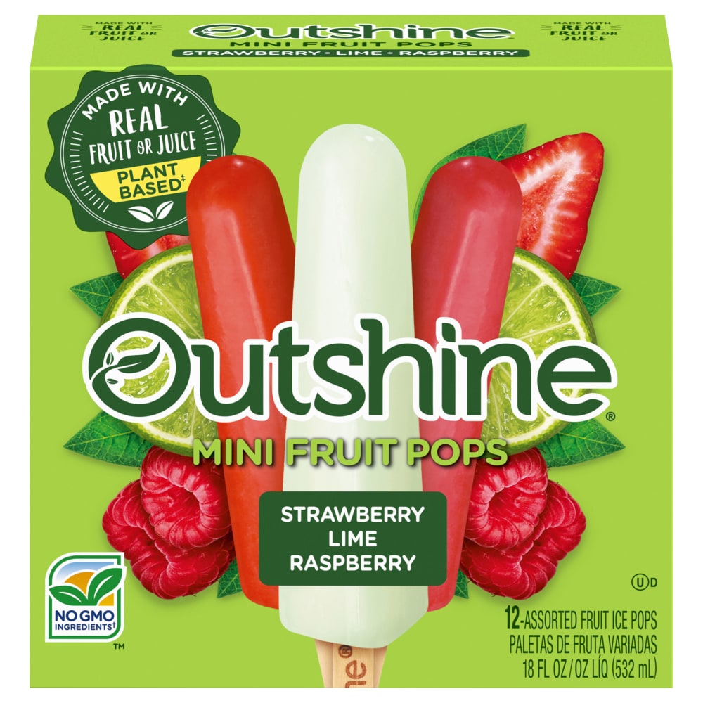 Outshine® Strawberry Lime Raspberry Variety Pack Fruit Bars