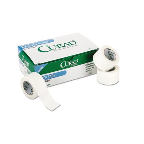 Paper Adhesive Tape 1" Core, 2" x 10 yds, White, 6/Pack