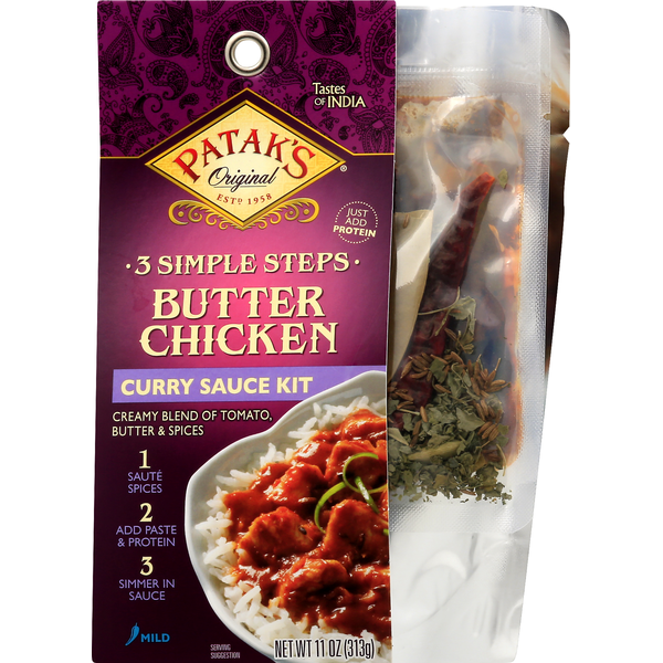 Patak's 3 Simple Steps Curry Sauce Kit, Butter Chicken