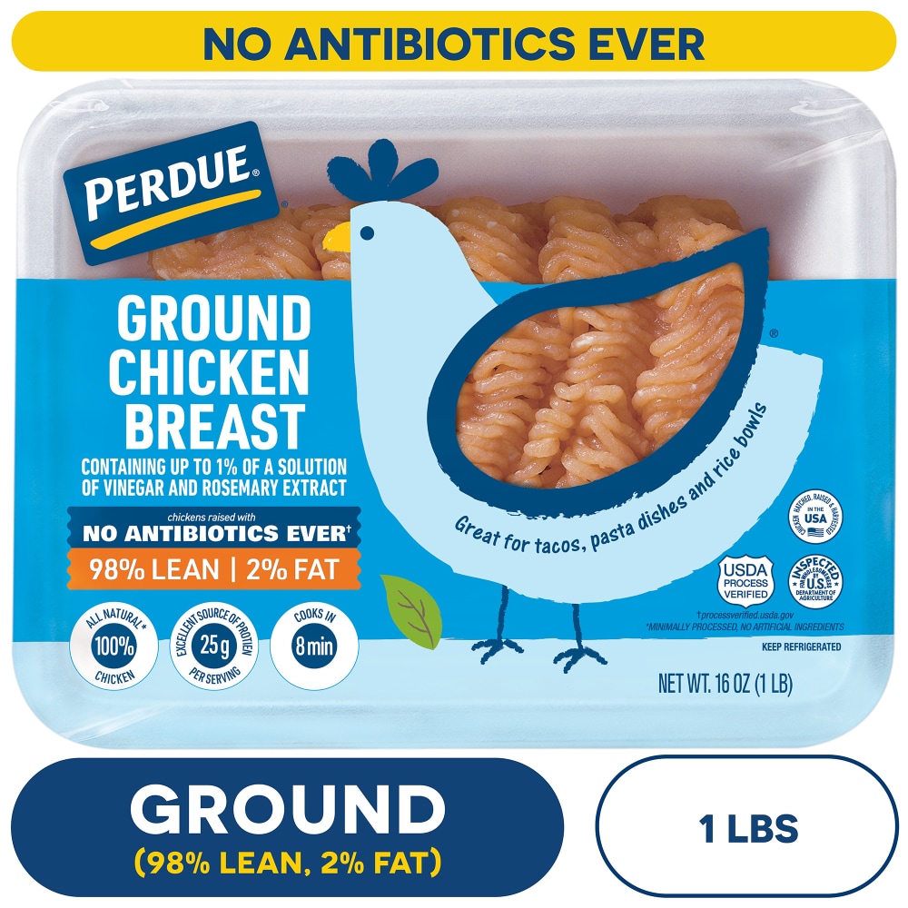 Perdue® No Antibiotics Ever Fresh 98% Lean Ground Chicken Breast