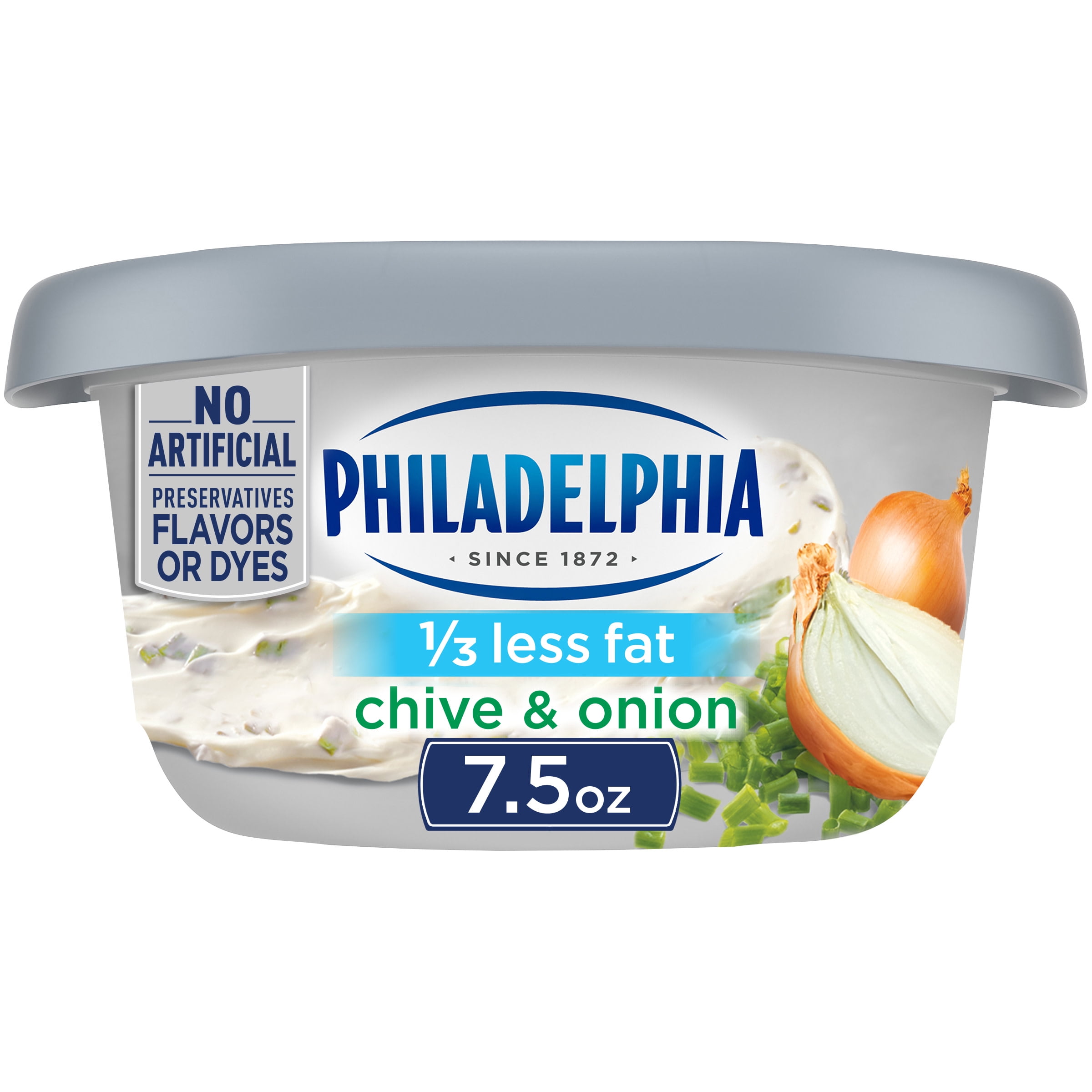 Philadelphia Chive & Onion Reduced Fat Cream Cheese Spread with 1/3 Less Fat