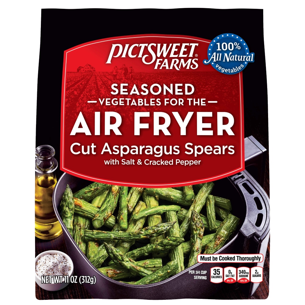Pictsweet Farms Seasoned Vegetables for the Air Fryer Cut Asparagus Spears with Olive Oil, Sea Salt & Cracked Pepper