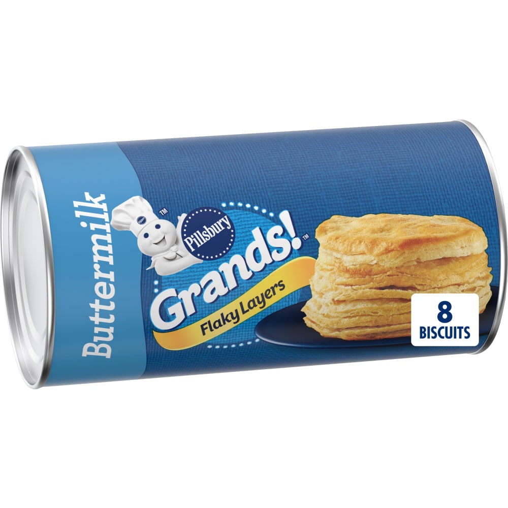 Pillsbury Grands! Flaky Layers Buttermilk Biscuits Canned Dough 8 Count