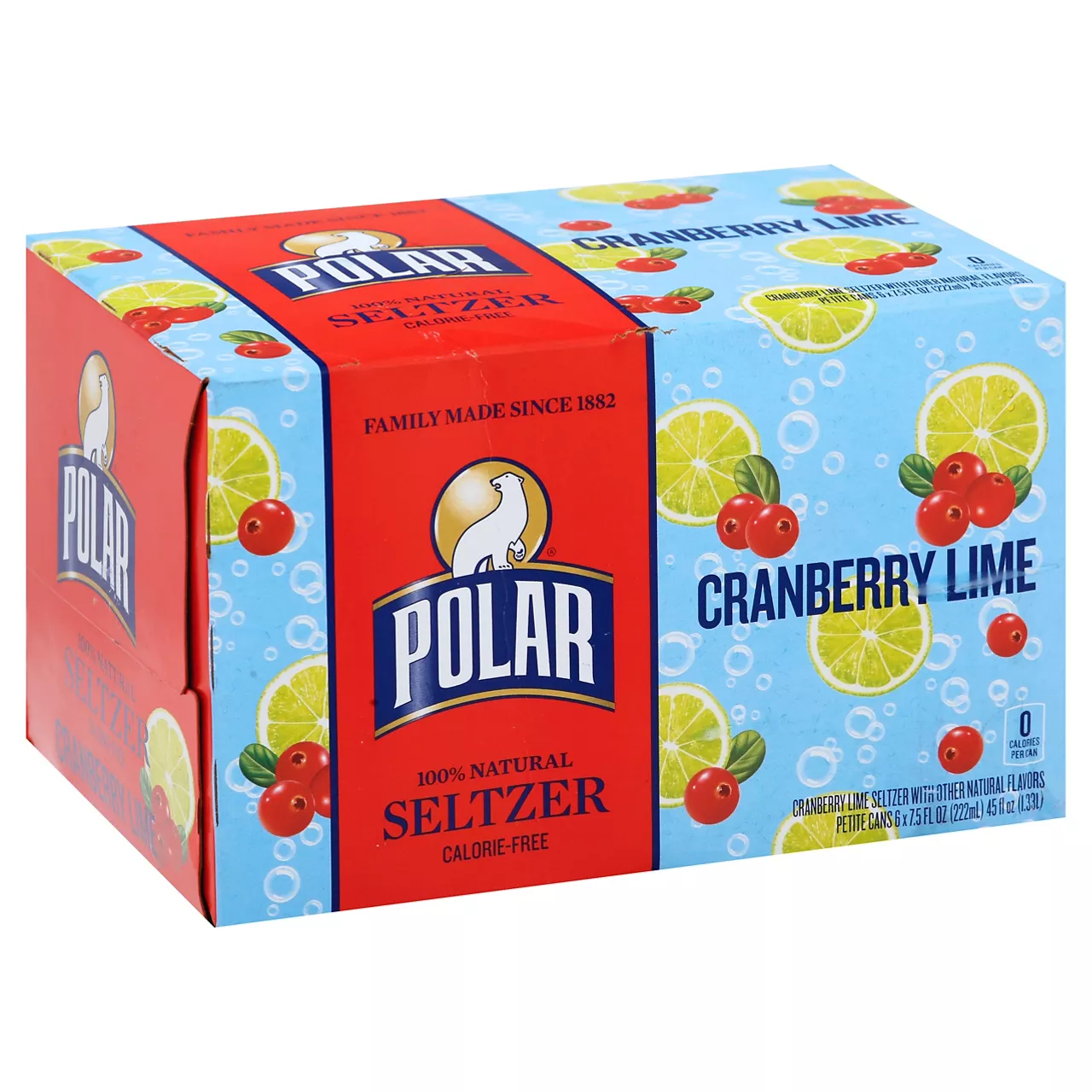 Polar Seltzer, 100% Natural, Cranberry Lime