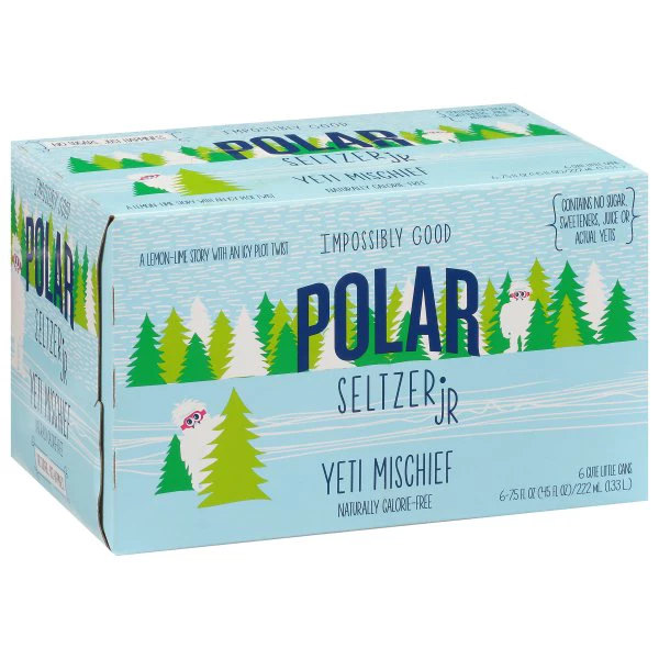 Polar® Yeti Mischief Flavored Seltzer Water Mini Cans