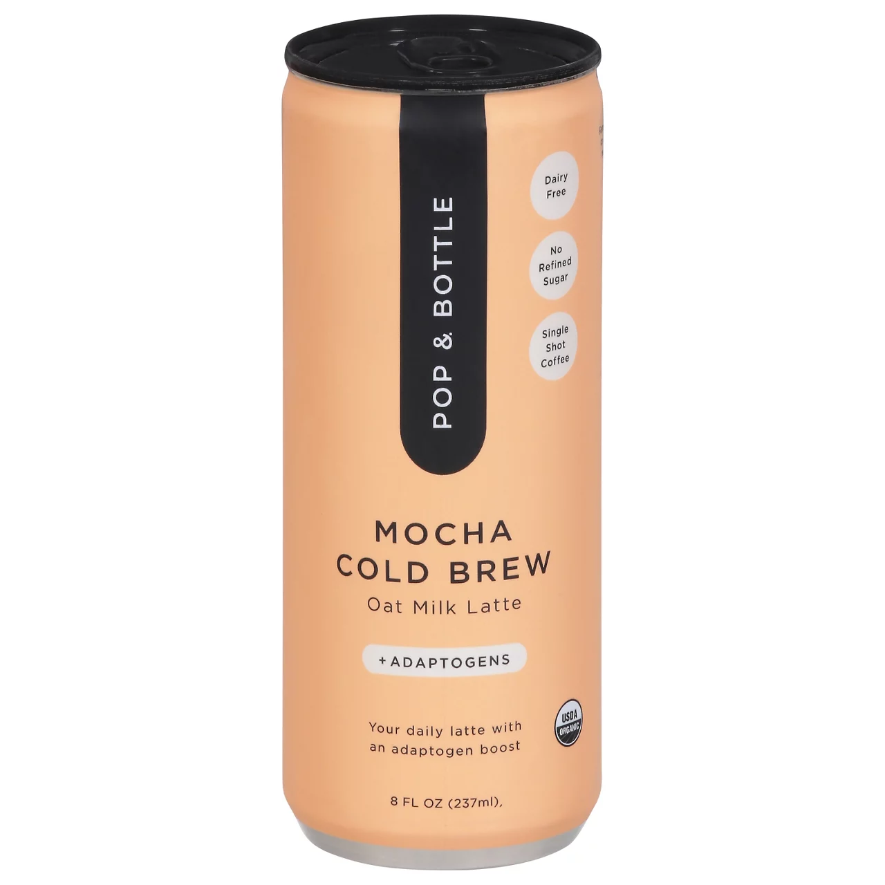 Pop & Bottle Oat Milk Latte, Organic, Mocha, Cold Brew, +Adaptogens
