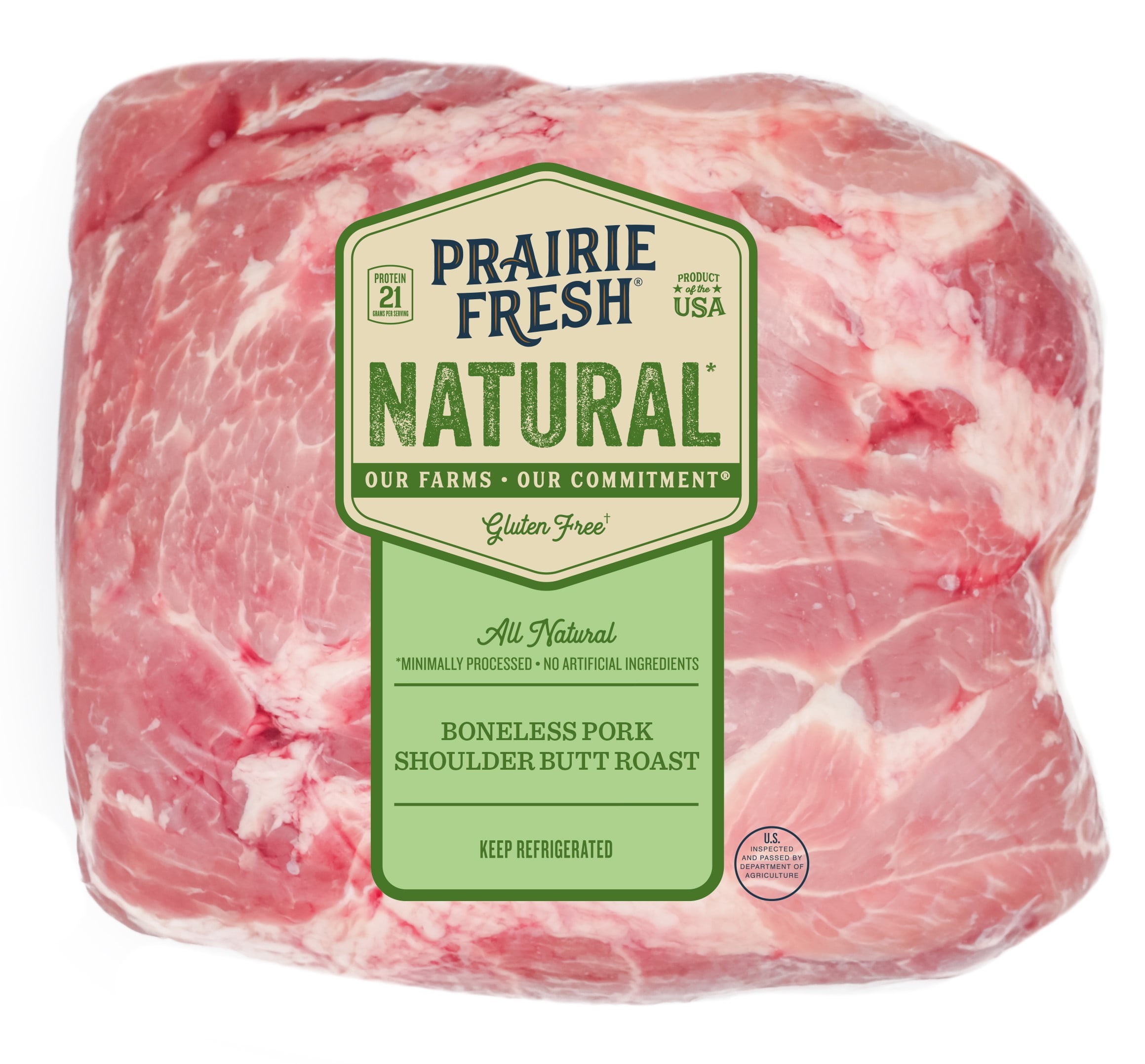 Prairie Fresh Natural Fresh Pork Shoulder Butt Roast, Boneless, 7.3