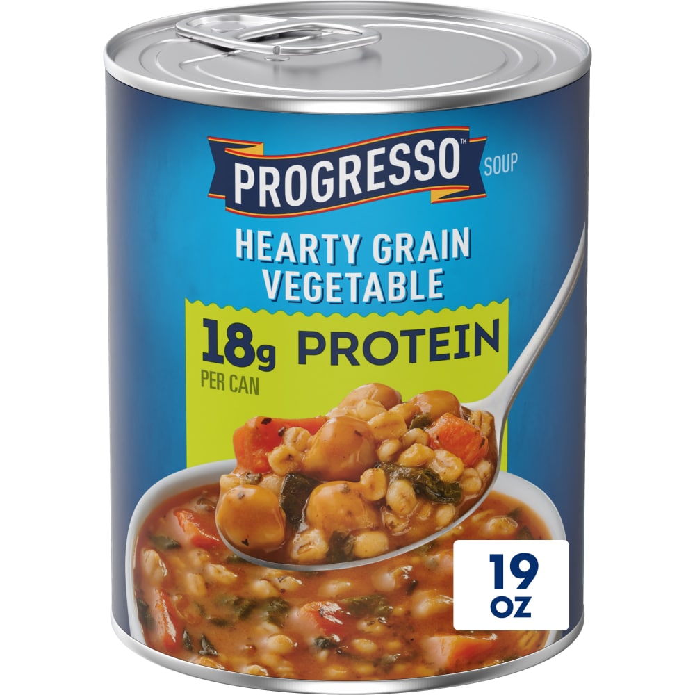 Progresso Protein Hearty Grain Vegetable Vegetarian Canned Soup