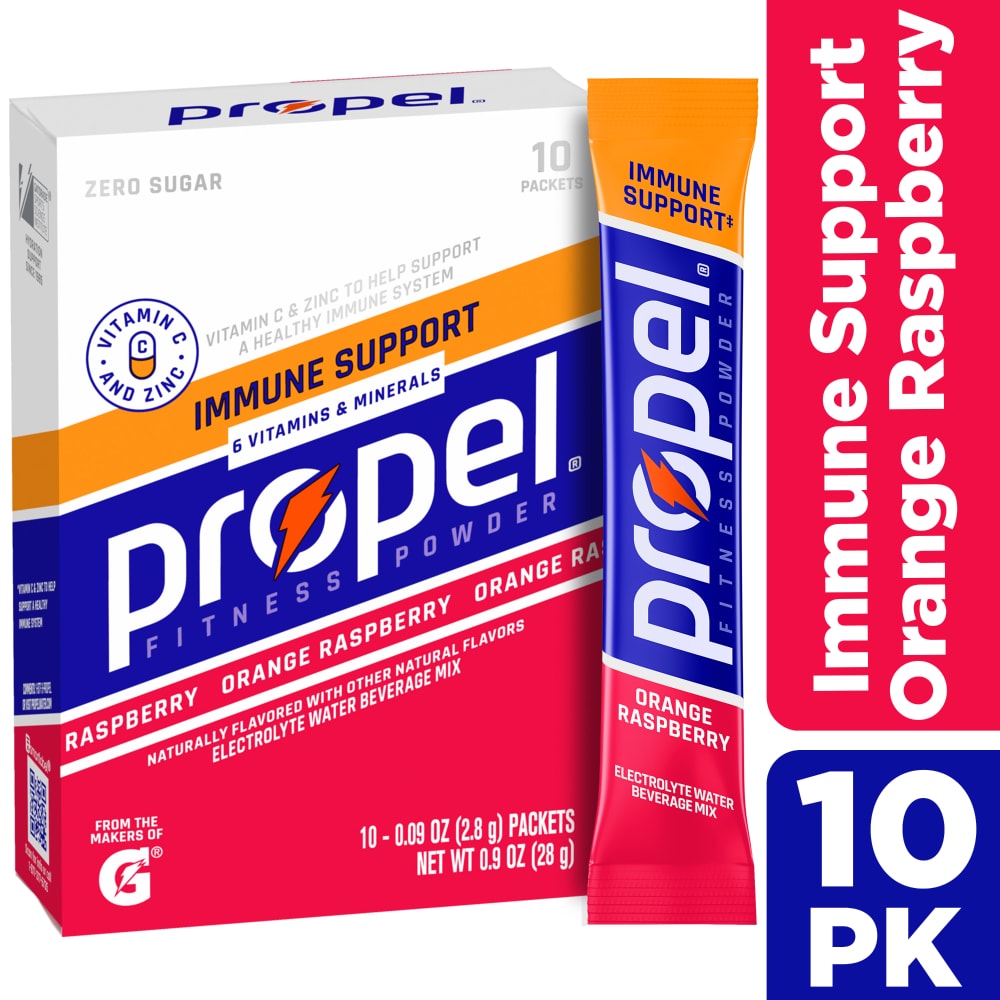 Propel® Zero Sugar Immune Support Orange Raspberry Drink Mix Packets
