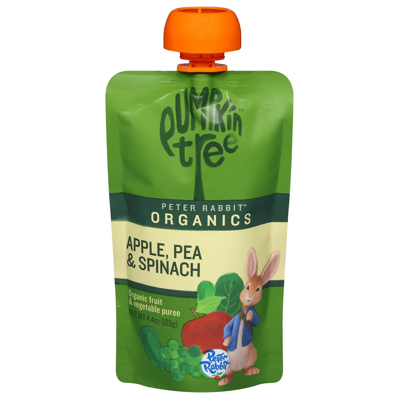 Pumpkin Tree Peter Rabbit Fruit & Vegetable Puree, Organic, Apple, Pea & Spinach