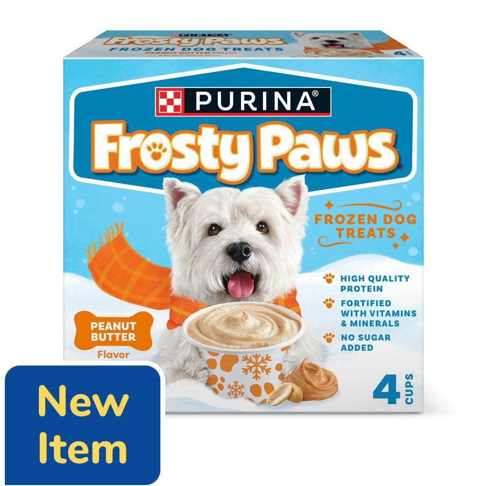 Purina Frosty Paws Peanut Butter Flavor Frozen Dog Treats - 4 Count