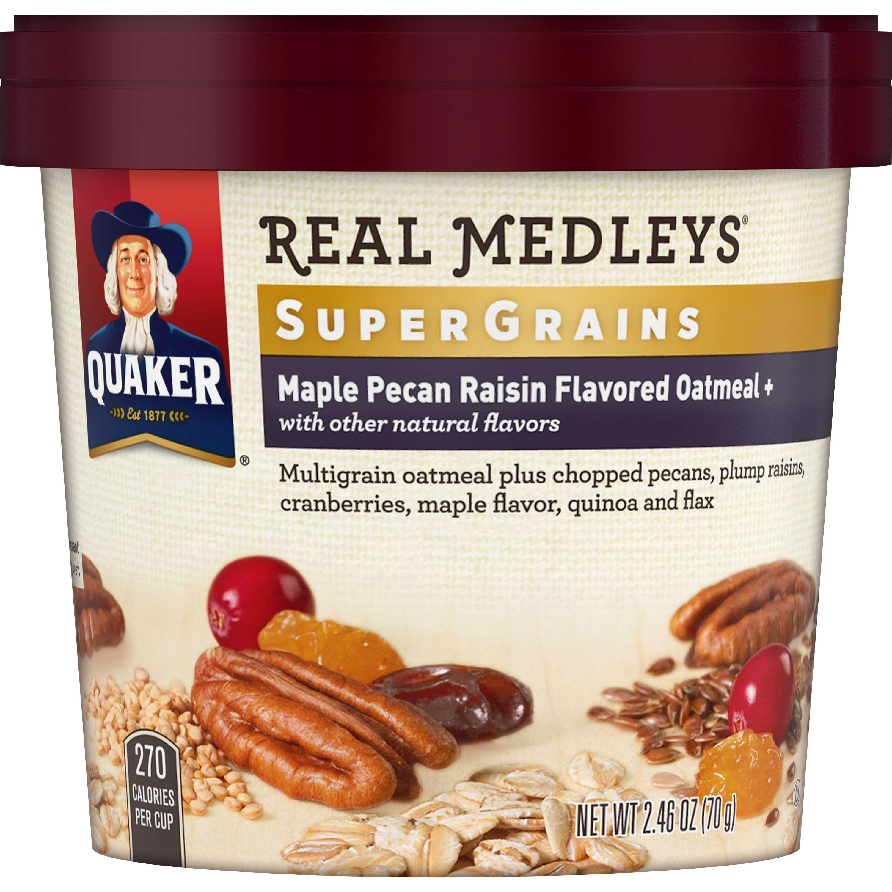 Quaker Real Medleys Super Grains Maple Pecan Raisin Oatmeal