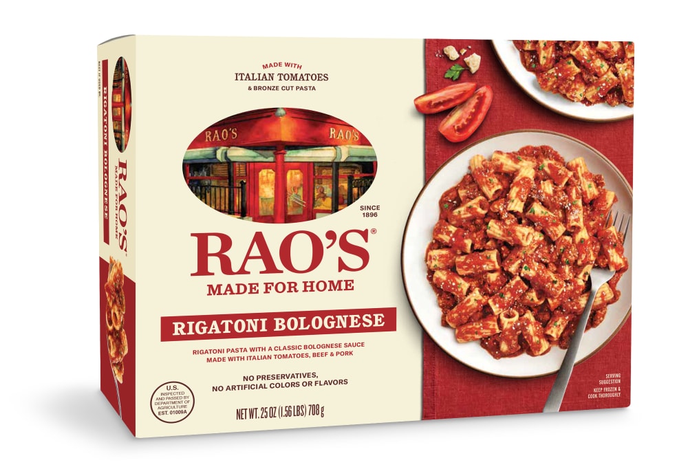 Rao's Made for Home All Natural Frozen Pasta Meal Rigatoni Bolognese