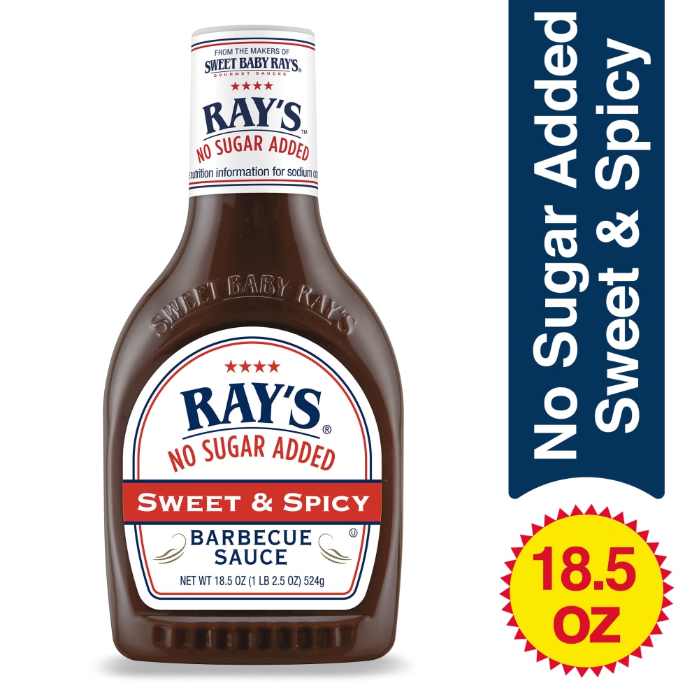 Ray's No Sugar Added Barbecue Sauce, No Sugar Added, Sweet & Spicy