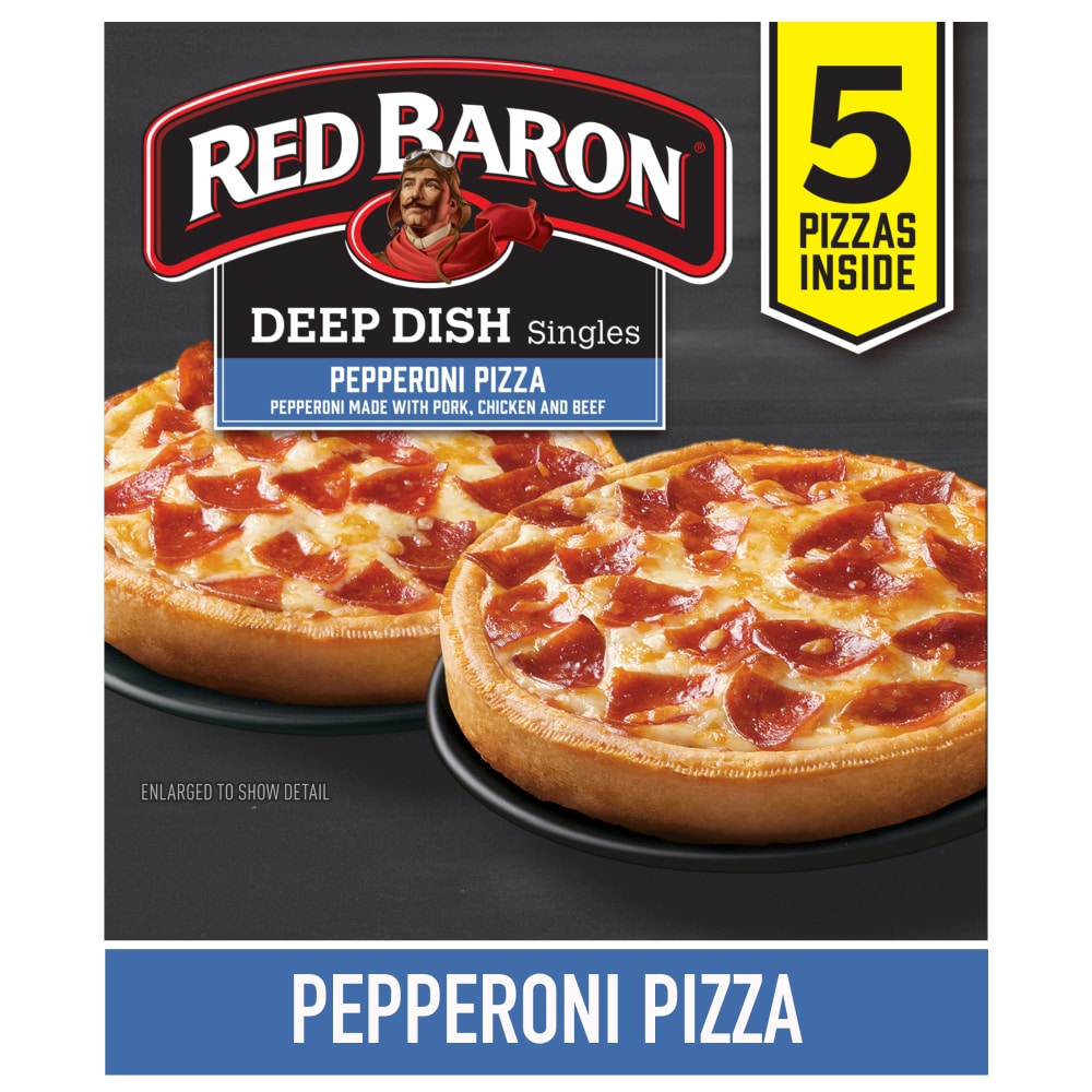 Red Baron Pepperoni Deep Dish Singles Frozen Pizza