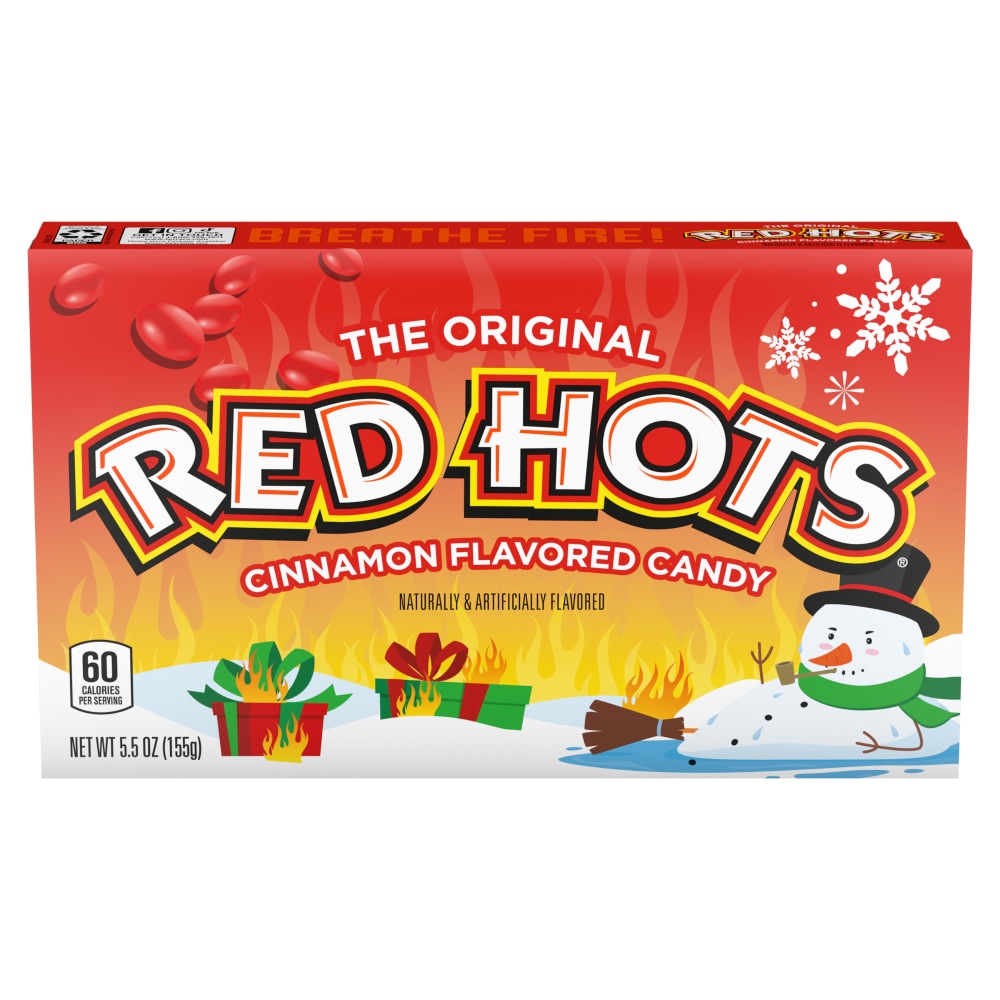 Red Hots Original Cinnamon Flavored Candy, Theater Box