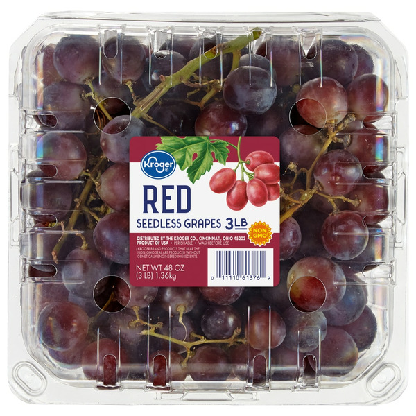 Kroger Clamshell Seedless Black Grapes