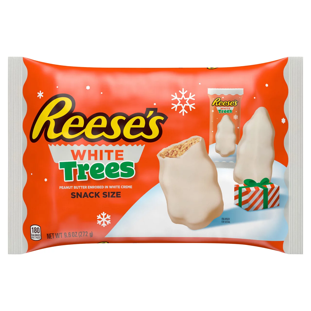 Reese's White Creme Snack Size Peanut Butter Trees Christmas Candy, Bag