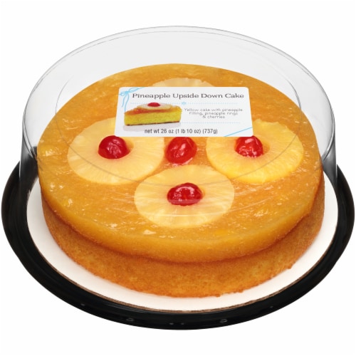 Yellow Cake With Pineapple Filling, Pineapple Rings & Cherries Upside Down Cake, Pineapple