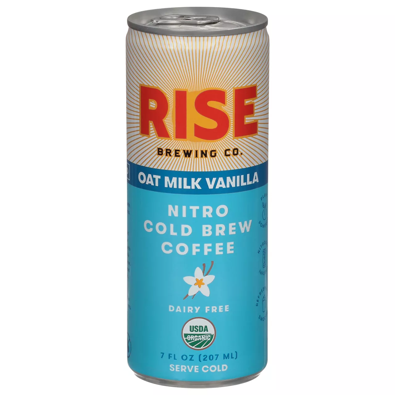 RISE Brewing Co. | Vanilla Oat Milk Nitro Cold Brew Coffee | No Sugar Added & No Dairy | Organic & Non-GMO | Low Acidity & Vegan |