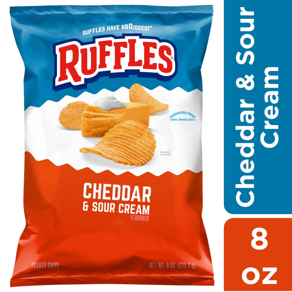 Ruffles Potato Chips Cheddar & Sour Cream Flavored
