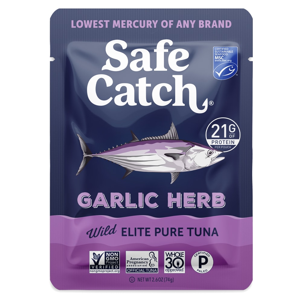 Safe Catch Elite Wild Tuna, Garlic Herb - Single Serve Pouch