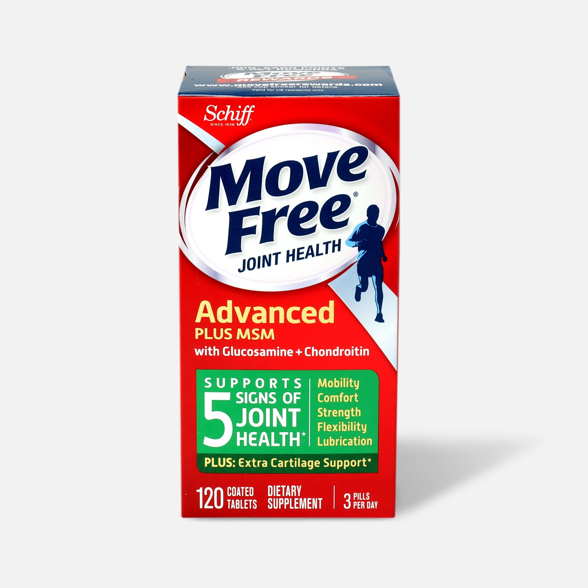 Schiff Move Free Advanced Plus MSM, 120 ct