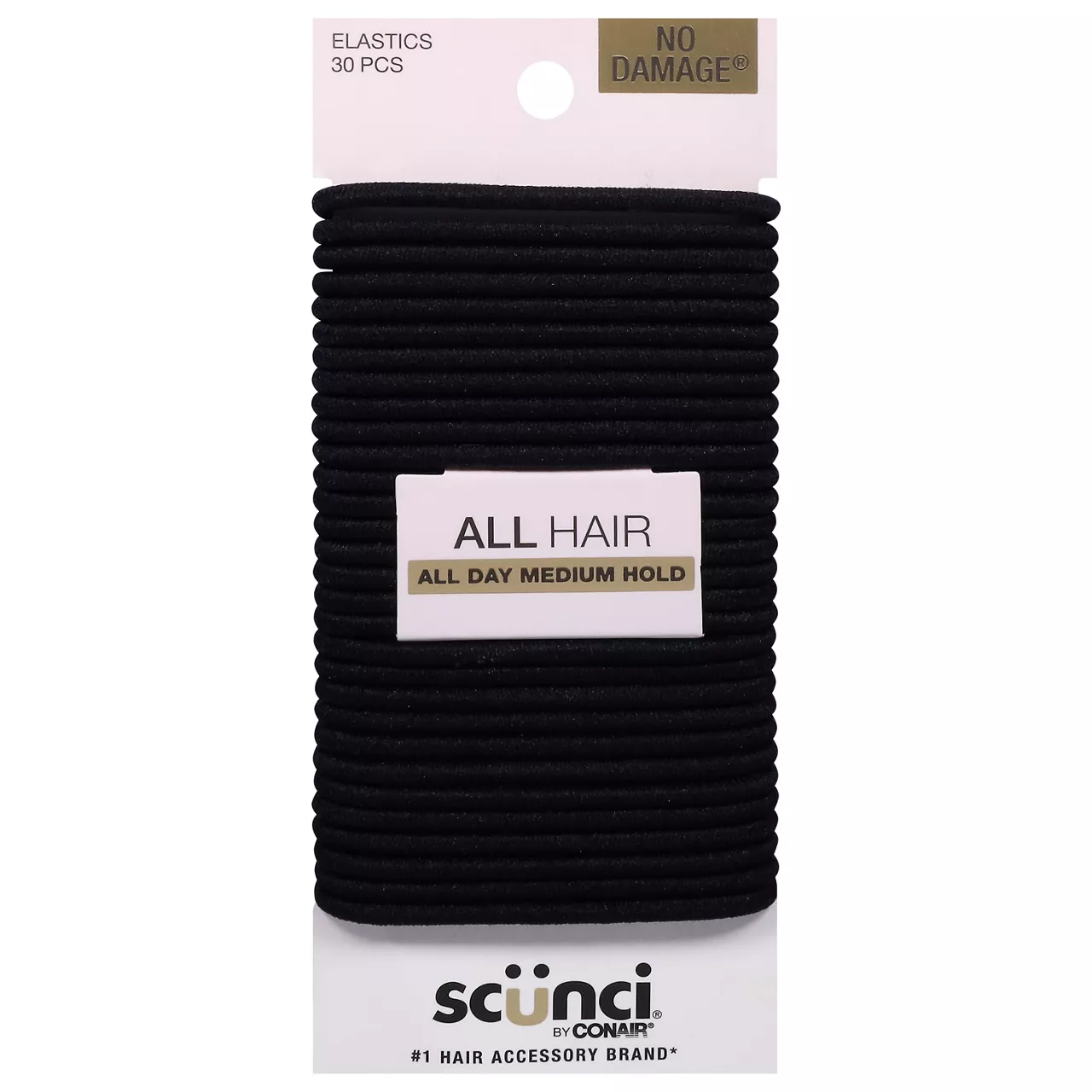 Scunci No Damage Black Elastics
