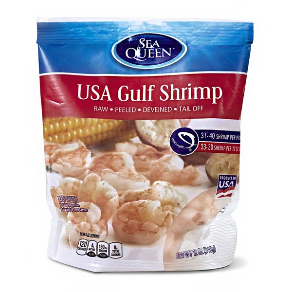Sea Queen Wild Caught Gulf Shrimp, Raw, Peeled And Deveined