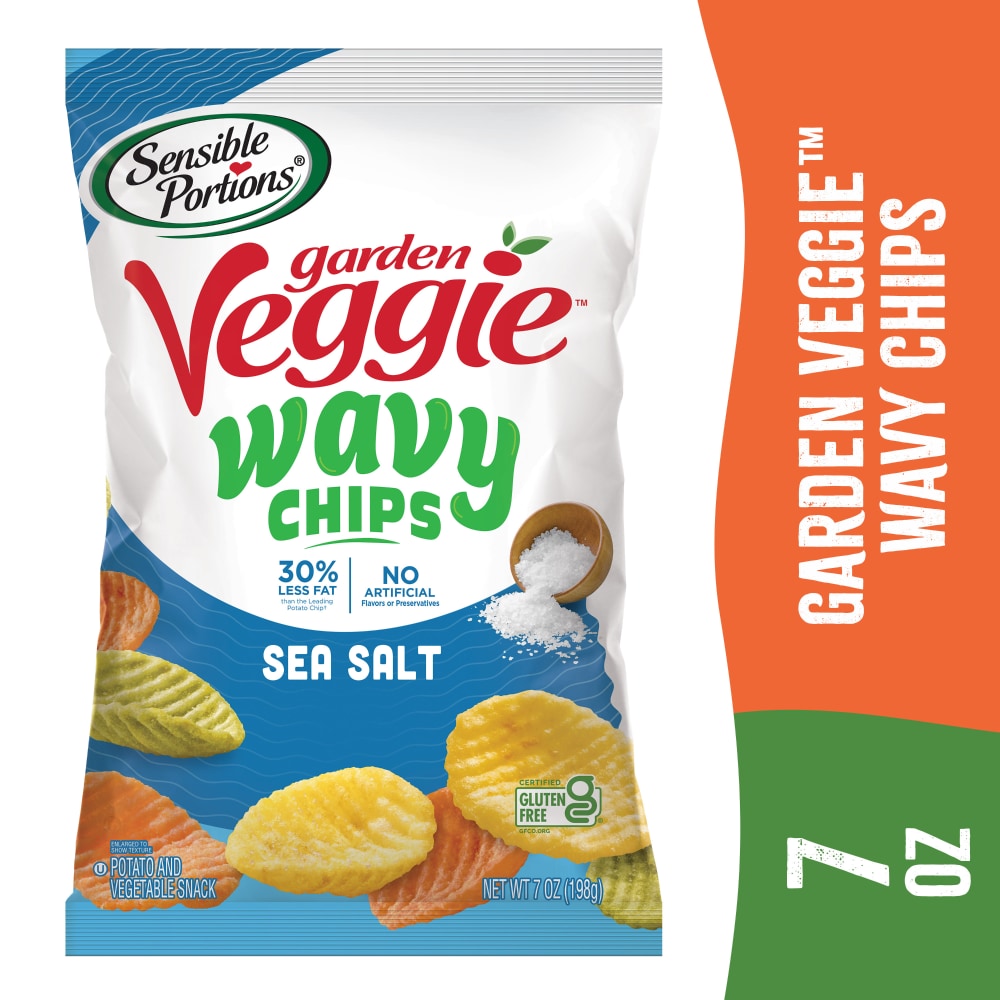 Sensible Portions® Veggie Wavy Chips, Gluten-Free – Sea Salt Flavor