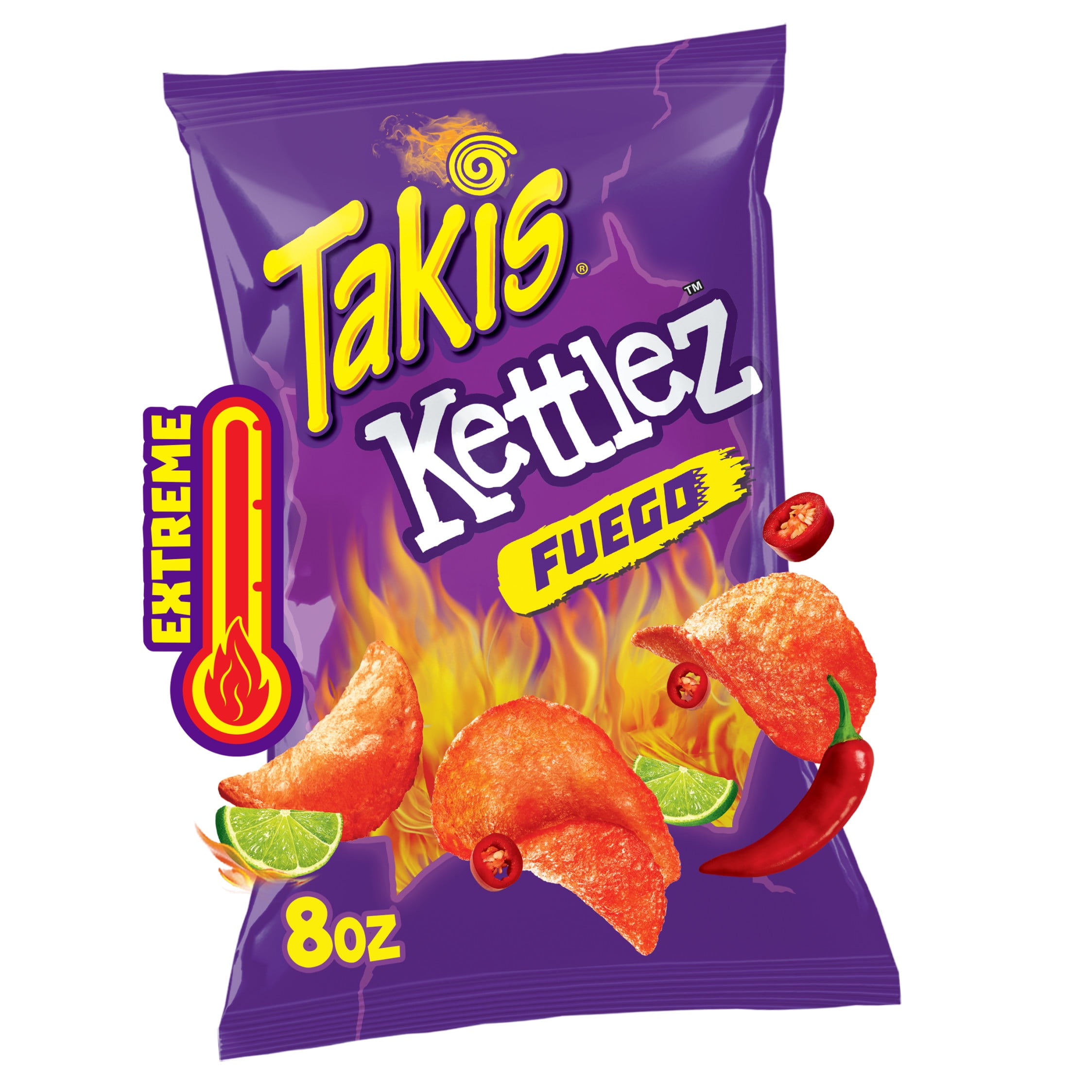 Takis Kettlez Fuego Hot Chili Pepper & Lime Kettle-Cooked Potato Chips