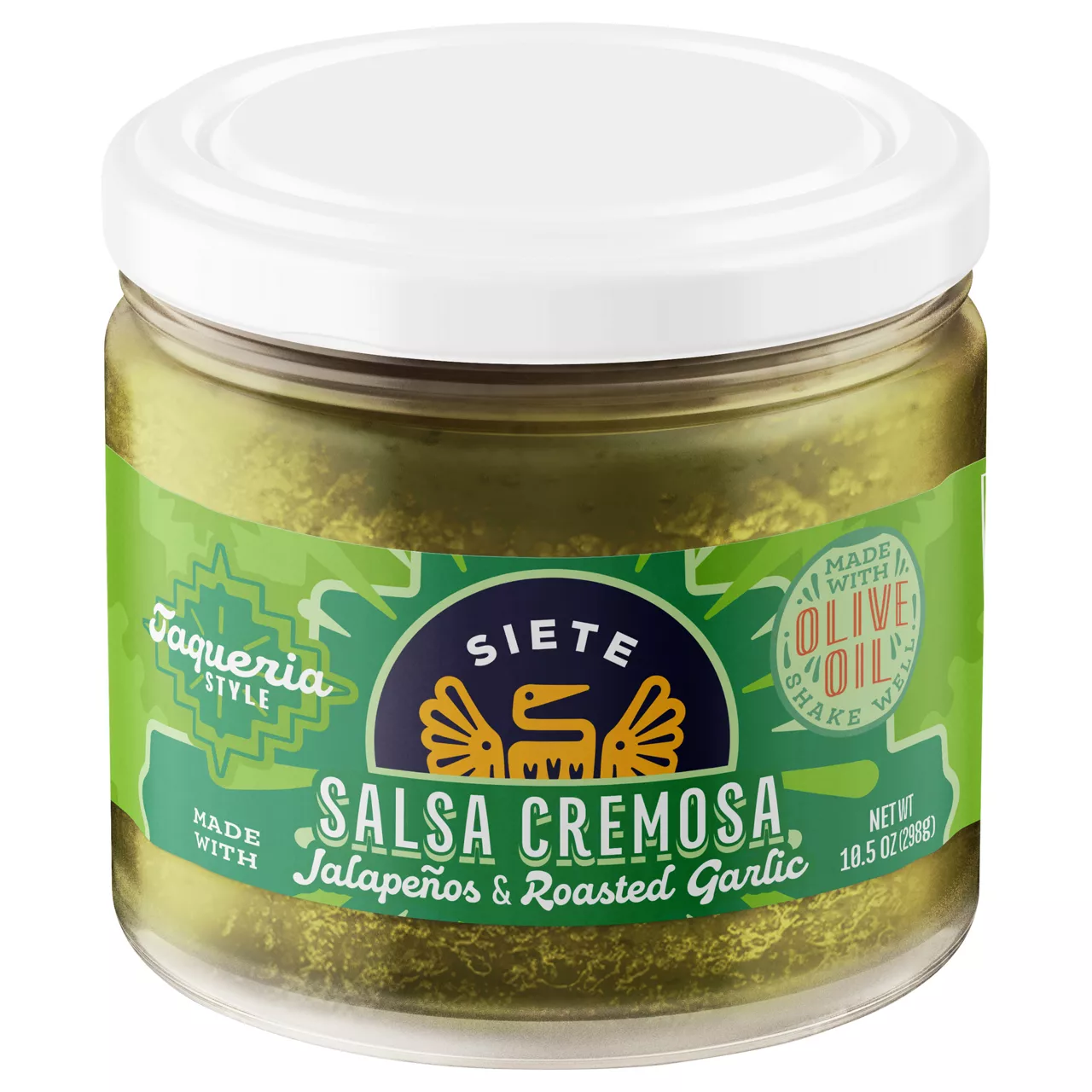 Siete Salsa Cremosa, Jalapenos & Roasted Garlic, Taqueria Style