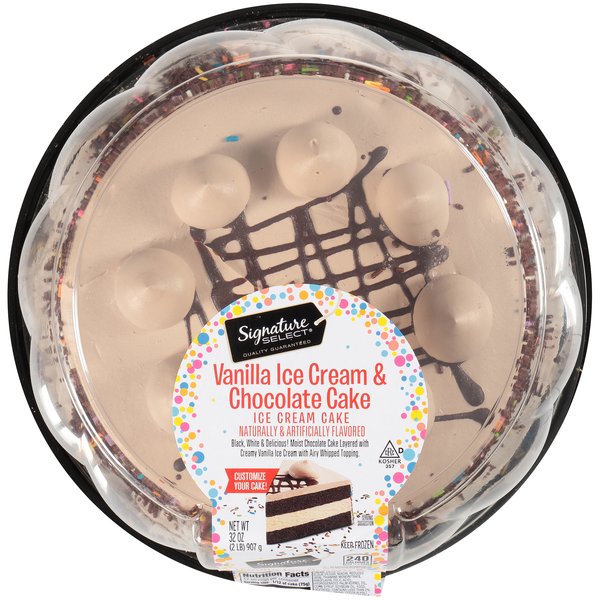 Signature Select Ice Cream Cake Chocolate Cake Vanilla Ice Cream 8 In