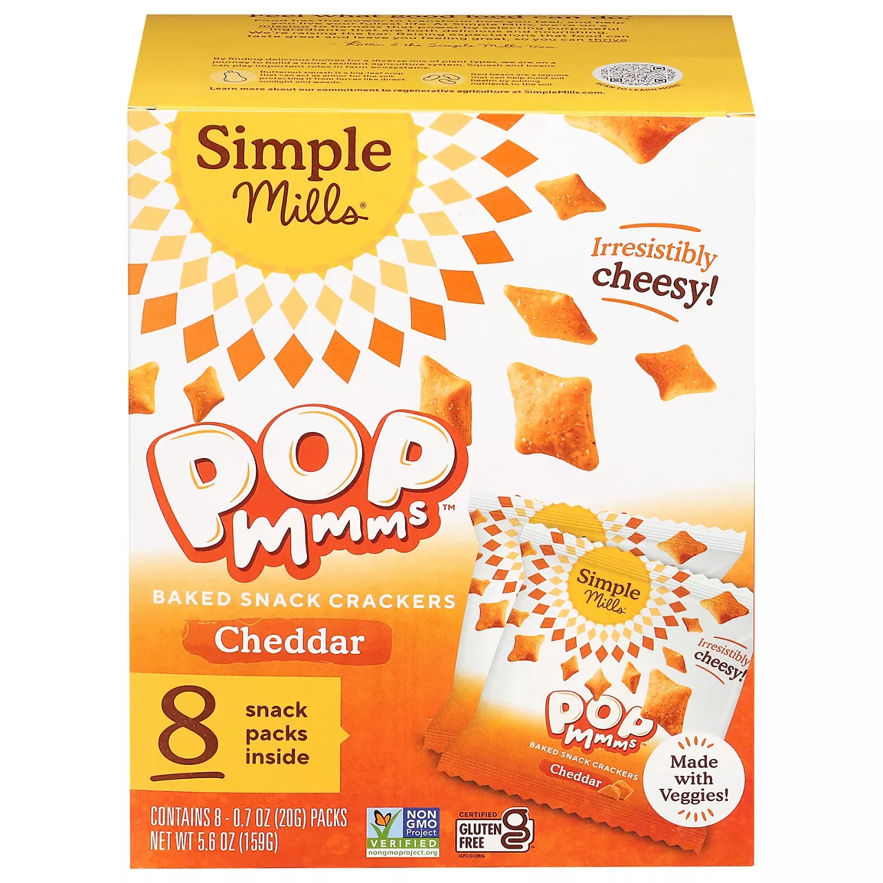 Simple Mills® Pop Mmms Cheddar Baked Snack Crackers Pack