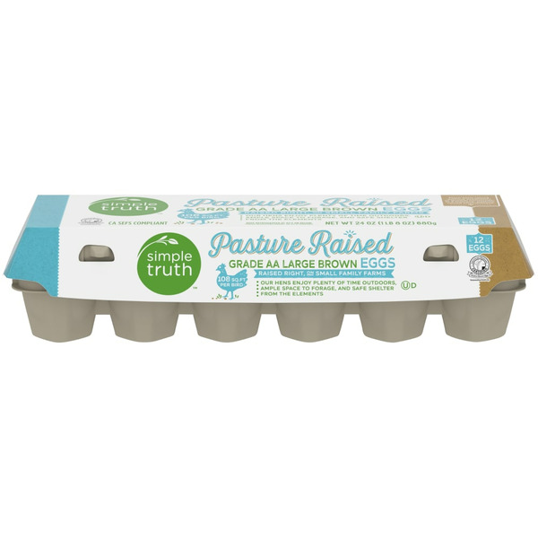 Simple Truth Pasture Raised Grade AA Large Brown Eggs
