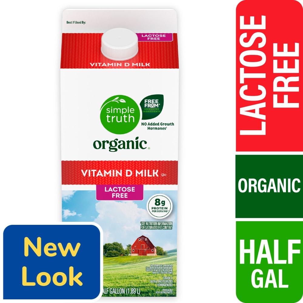 Simple Truth Organic® Lactose Free Vitamin D Whole Milk Half Gallon