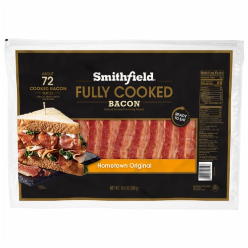 Smithfield Fully Cooked Hometown Original Bacon, 10.5 ounce