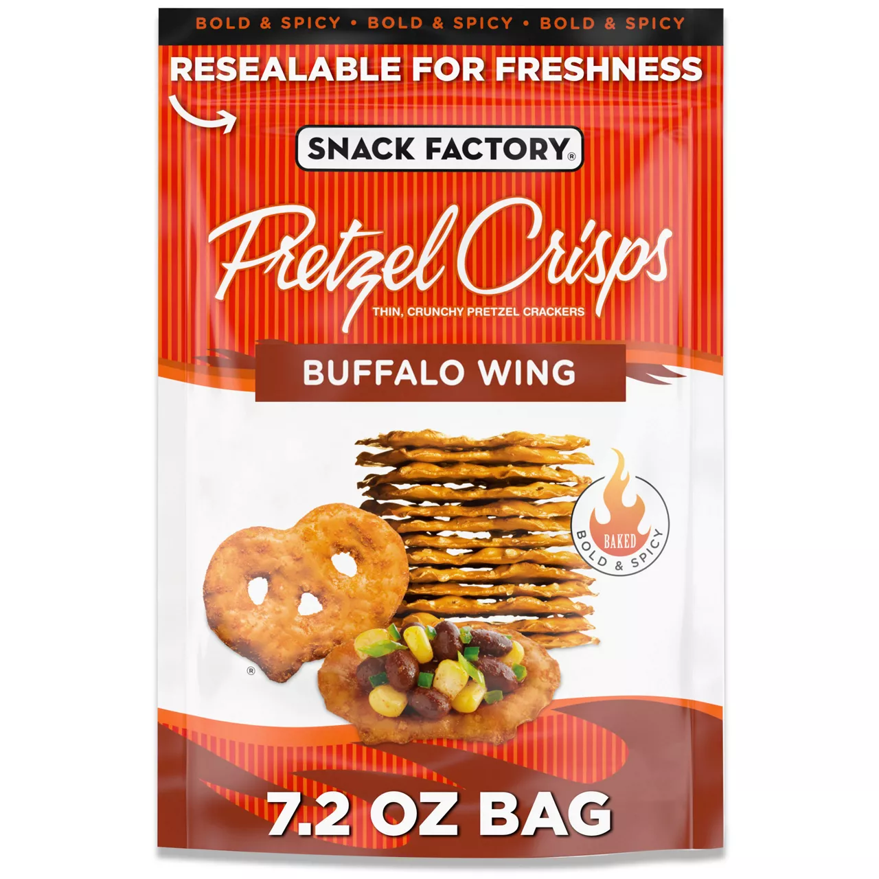 Snack Factory Buffalo Wing Pretzel Crisps