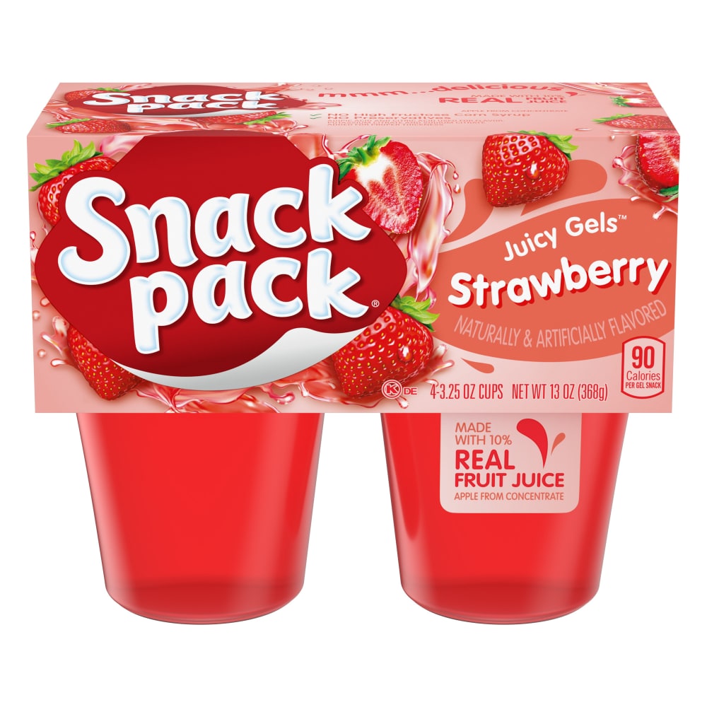 Snack Pack Strawberry Flavored Juicy Gels