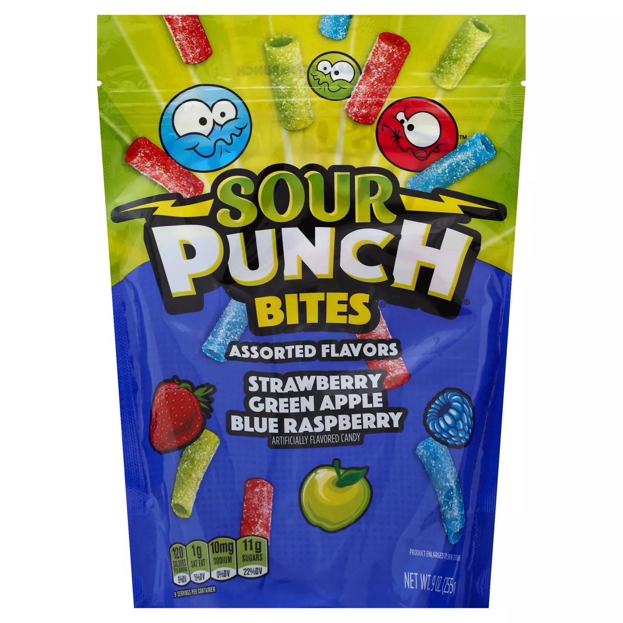 Sour Punch Assorted Sour Fruit Chewy Candy Bites Stick Fruit Chew