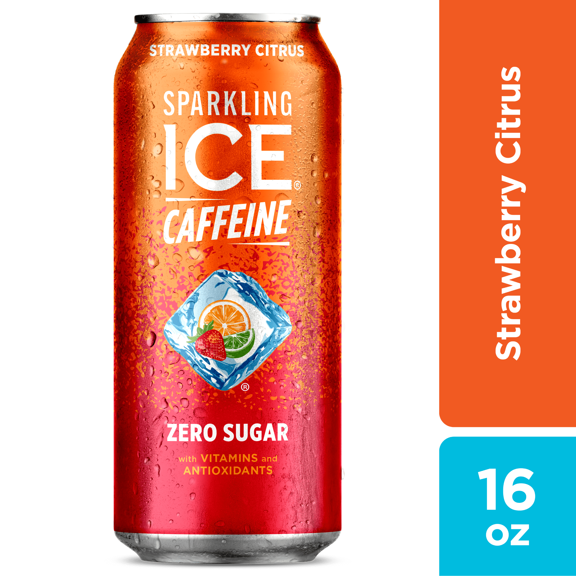 Sparkling Ice + Caffeine Strawberry Citrus