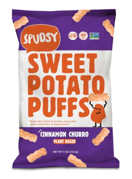 Spudsy Sweet Potato Puffs, Cinnamon Churro, Shelf-Stable